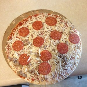 I guess this pizza was cheap for a reason. Where's my meat?