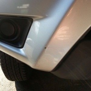 Asshats scrape bumpers and take off