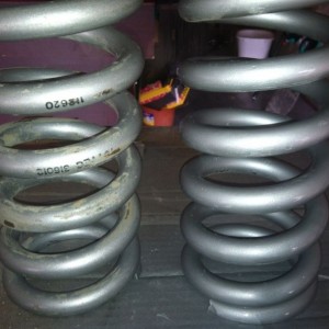 Painting coils. Found a good paint match and after just one cost they are l