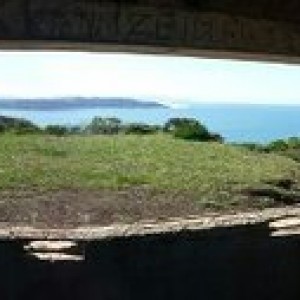 Panoramic Shot From inside a bunker at the Marin Headlands, CA
