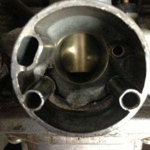 Oil in my carb. Not a good sign.