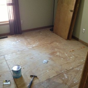 Carpet and padding removed