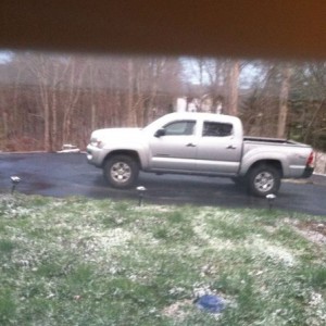 Waking up to snow out my window.