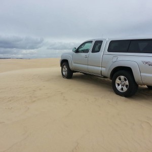Pismo Dunes rousting with stock TRD sport sus