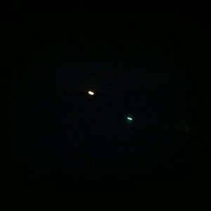 Moon and the closest house that's 300 yards maybe more a way.