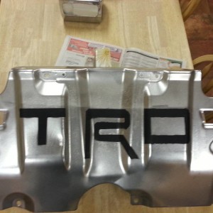 Stenciled in TRD logo on my stock sport skid plate