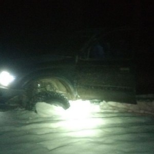 2Am. Made it about 4 miles from camp. On way out after giving up, slid off 