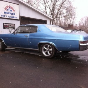 '66 Caprice. Just over 600HP in the "454", Muncie "Rock