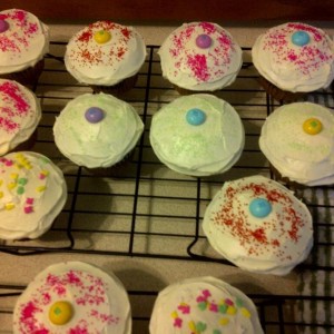 Oh yeah Easter cupcakes