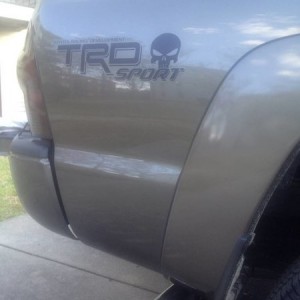 New TRD exhaust and bedside decals from Sockmonkey