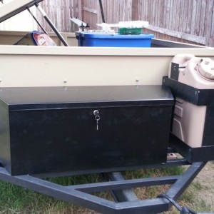 Got the box mounted and relocated 1 one of the water cans