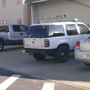 Lol 2x6 wood bumper with shackles attached to it. Danger danger
