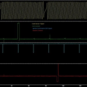 2014 Toyota 4.0L Crank Coil & Injector Waveform