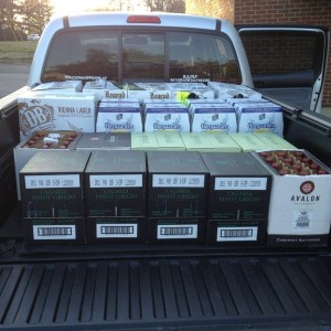 $2500 worth if beer and wine plus another 6 cases in the cab. Best beer run