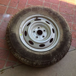 '05+ 2nd Gen. 5-lug Tacoma spare wheel and tire for sale.