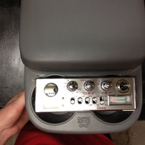 Got my CB radio in my rear cup holders. I think it looks pretty good. I jus