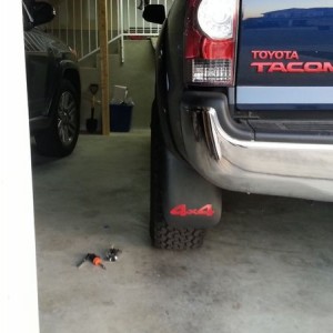 Put my mud flaps back on
