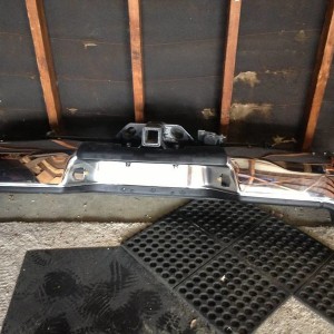 Rear Chrome Bumper with Hitch 2