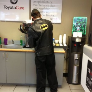 Didn't know The Batman serviced his vehicle here as well?
