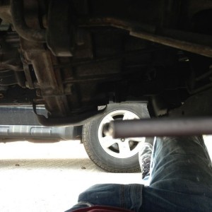 3/8" from clearing the transfer case.