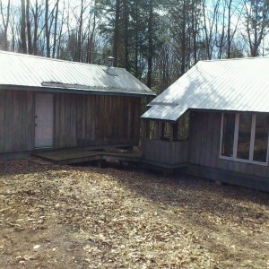 Hunt cabin.. That building with just the door is half sauna.