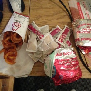 I love Arby's, especially when they accidentally give you TWO sandwich