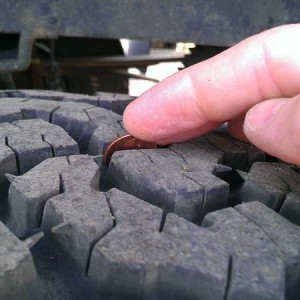 35x12.50R15 BFG AT T/A KOs tread depth