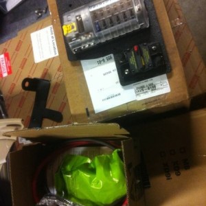 Test fit on aux fuse block bracket