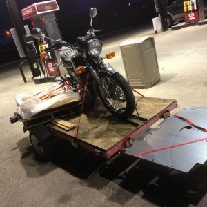 Had to weight distribute with some skids.