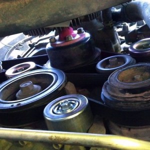 3 new pulleys and a belt, nice and quiet again