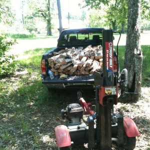 Splitting some firewood