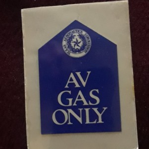 Av Gas Only Decal