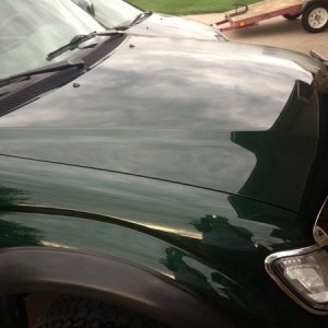 Buffed and waxed it. So shiny you can see the clouds in the reflection.