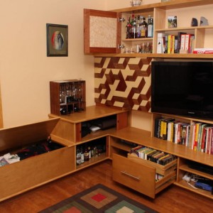 built-in entertainment center