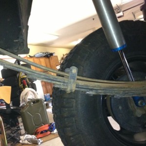 Trying to measure droop for new shocks. Is it ok if my leaf springs look li