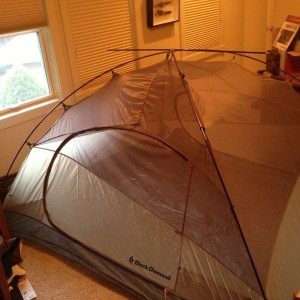 Test setup of my new black diamond tent.