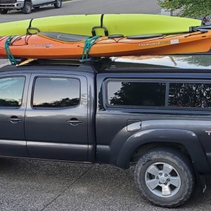Rigged up for paddling