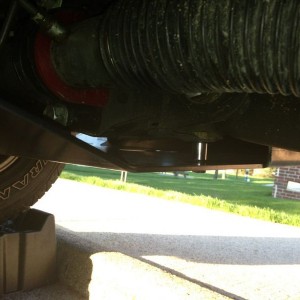 Sway bar spacer for rack coverage skids. Not needed without sway bar.