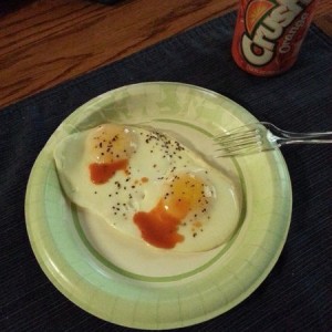 In honor of Mother's Day, I made bloody embryos for breakfast.