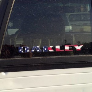American Oakley sticker