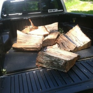 Cut up a tree stump. Truck has been getting used a lot this week.
