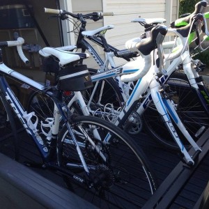 4 bikes in the bed
