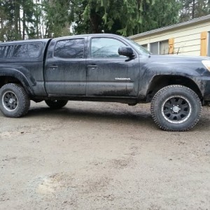 new wheels, tires, leveling kit, and canopy
