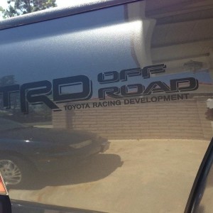 TRD Bedside Decal Black