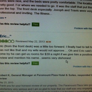 So who did the hotel review :laughing: