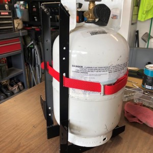 Propane Tank Bracket Powder Coated 2