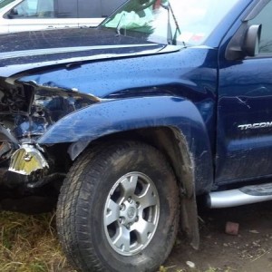 wrecked blue
