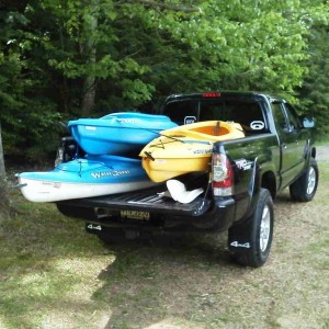 Loaded up at friend's house and went on my first kayaking trip today. 