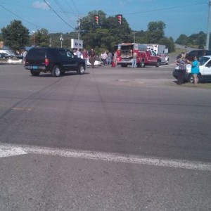 3 car accident 1 flipped over. Prayers for them Sent from my Verizon Wirele