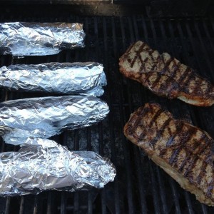 New York strip loin steaks. Mmm